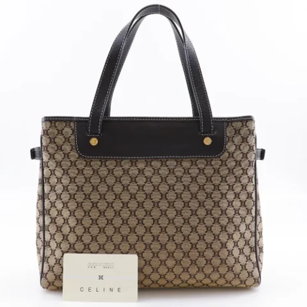 Celine Vintage Pre-owned Canvas handbags Brown Dames