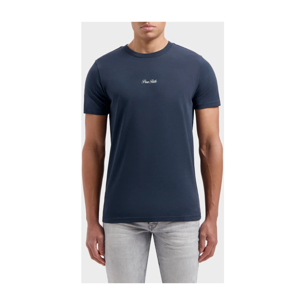 Pure Path Bedrukt T-shirt met korte mouwen Blue Heren