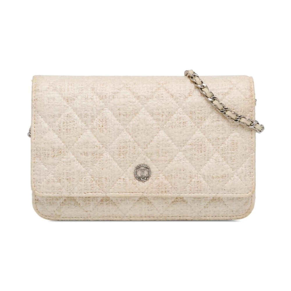 Chanel Vintage Women's Brown Pre-Owned Quilted Chain Wallet