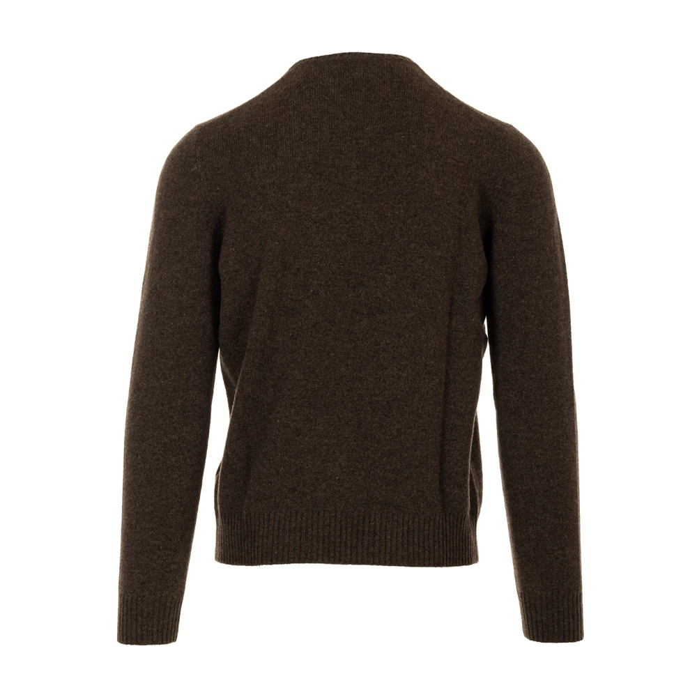 Gran Sasso Bruine Sweater Paricollo ML Brown Heren