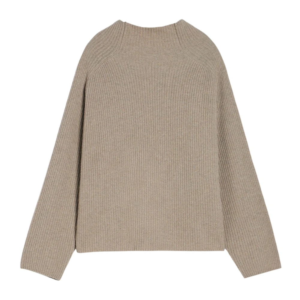 Iblues Beige Sweater Trechter Hals Lange Mouw Beige Dames