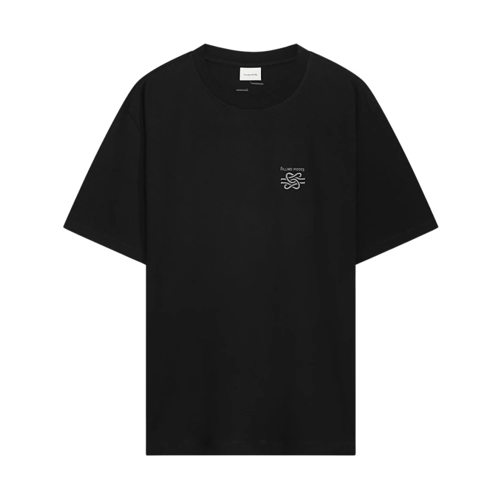 Filling Pieces T-shirt Embroidered Knot Black Heren