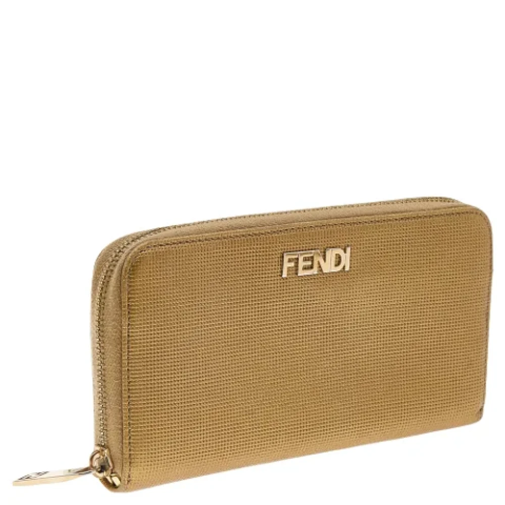 Fendi Vintage Pre-owned Leather wallets Yellow Dames