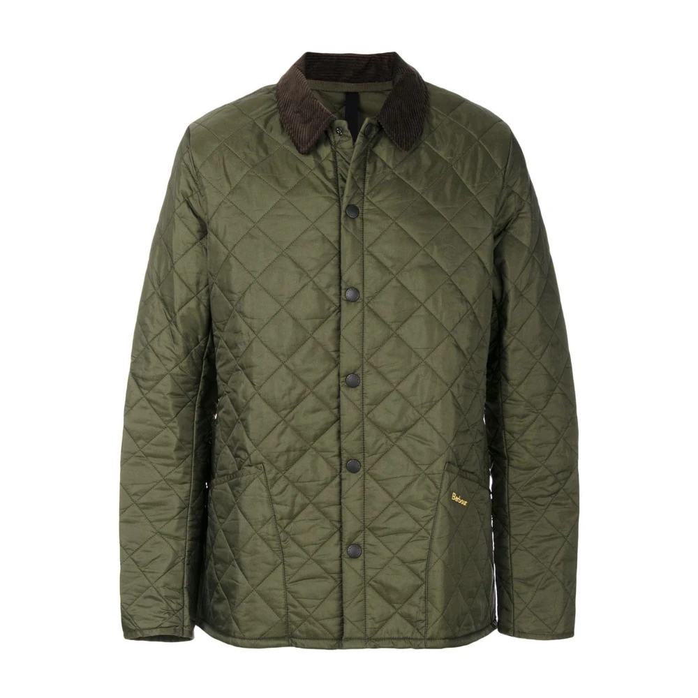 Barbour Ol71 Olive Giacca Dunjacka Green, Herr