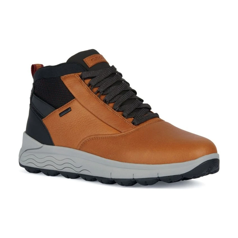 Geox Men's Orange Vibrant Lace-Up Ankle Boots