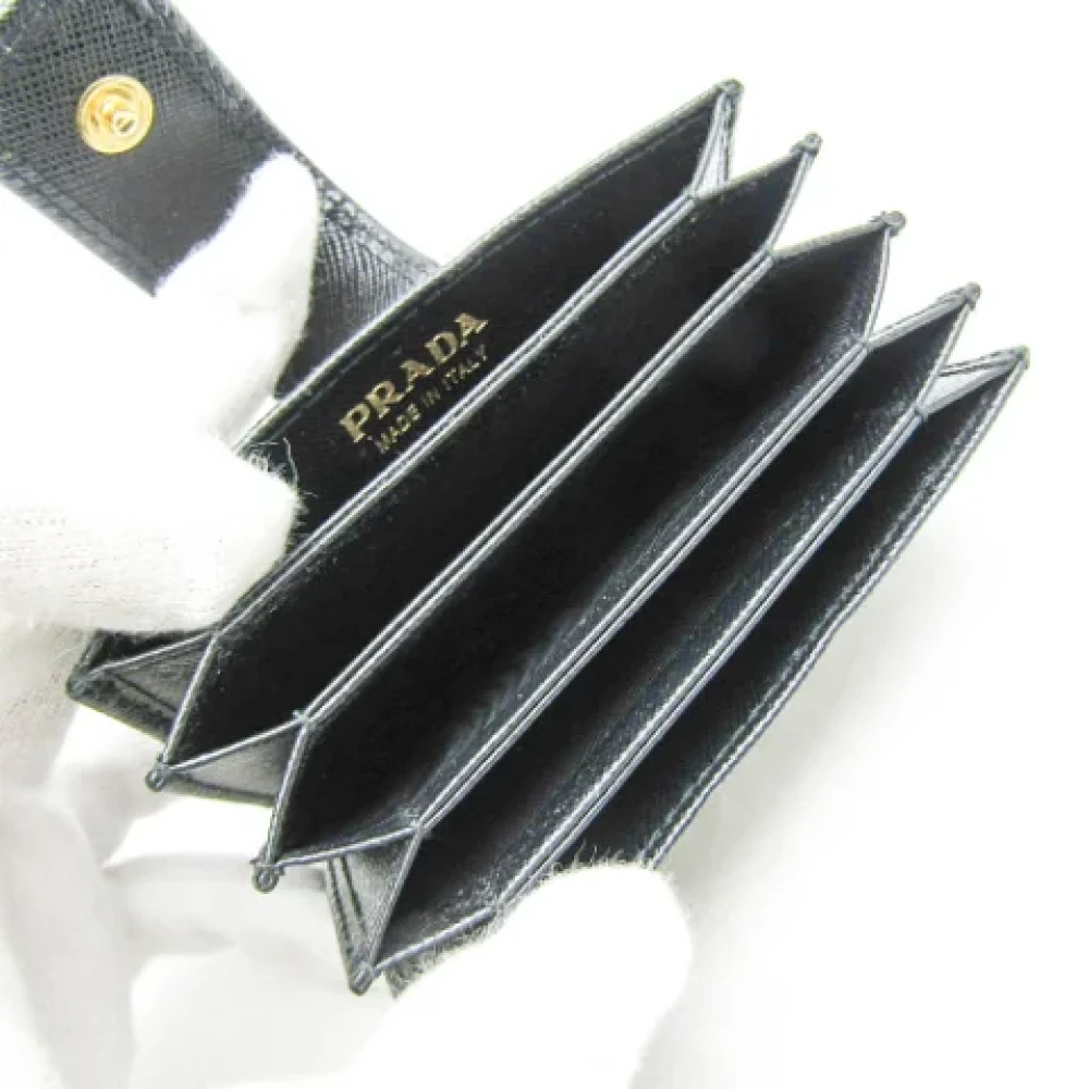 Prada Vintage Pre-owned Metal wallets Black Dames