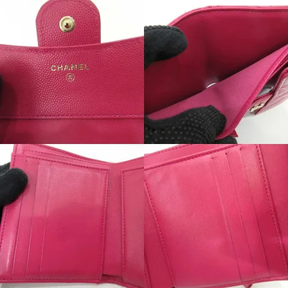 Chanel Vintage Pre-owned Leather wallets Pink Dames