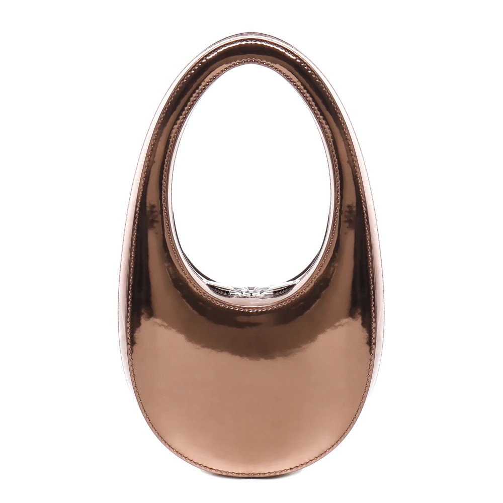 Coperni Koperen Mini Swipe Tas met Spiegelpolijsten Brown Dames