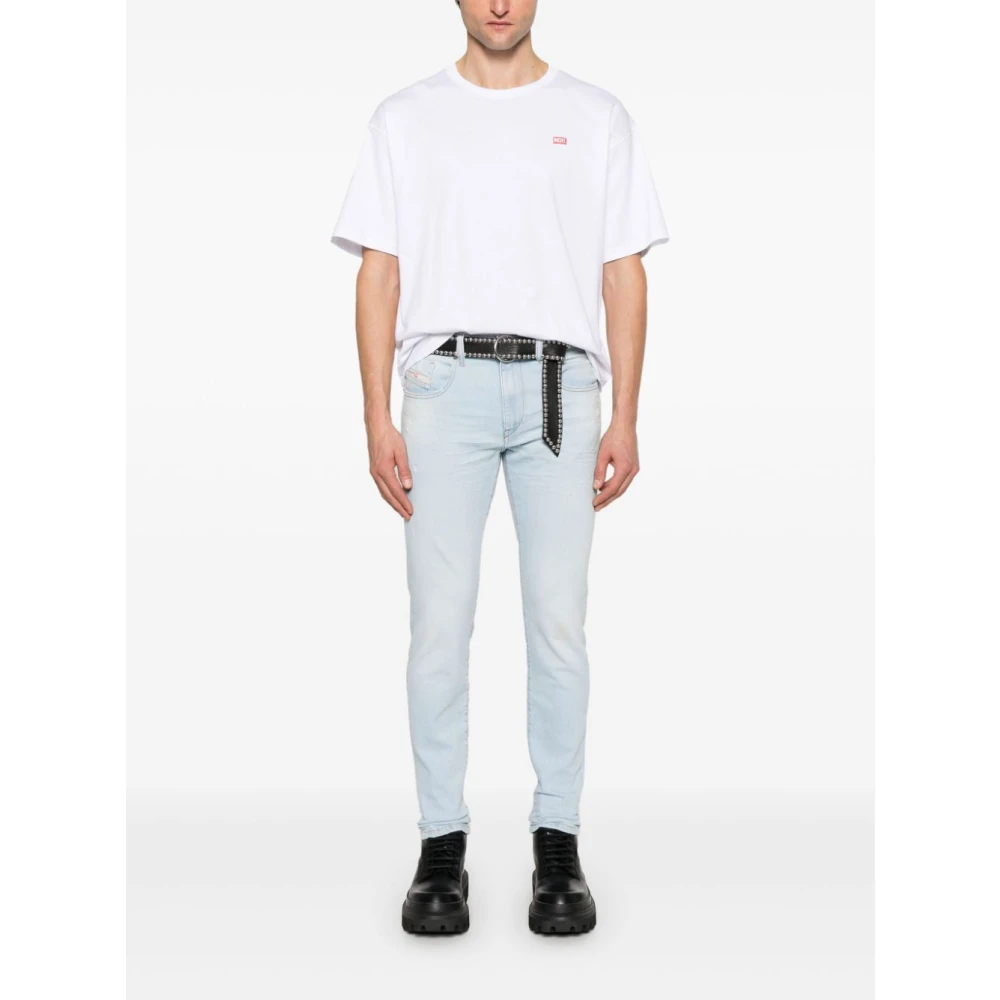 Diesel Witte Crew Neck T-shirts en Polos White Heren