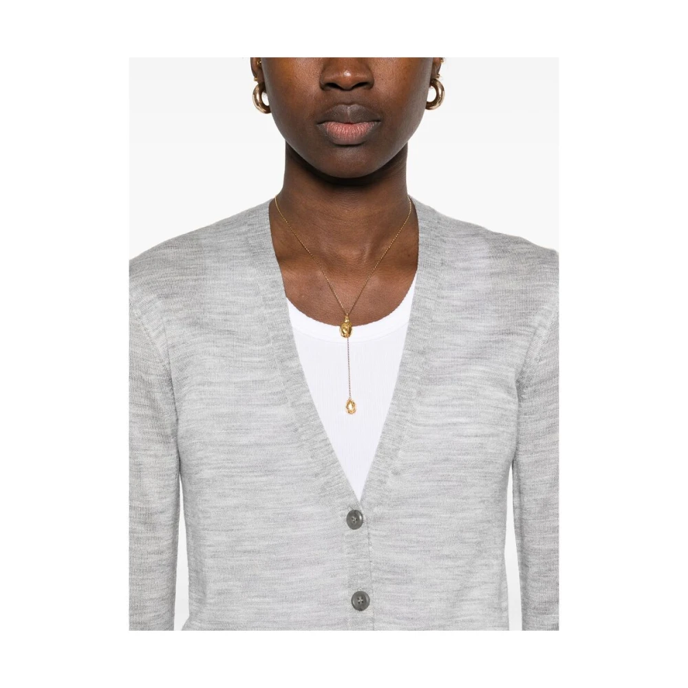 Calvin Klein Grijze Knopen Trui Gray Dames