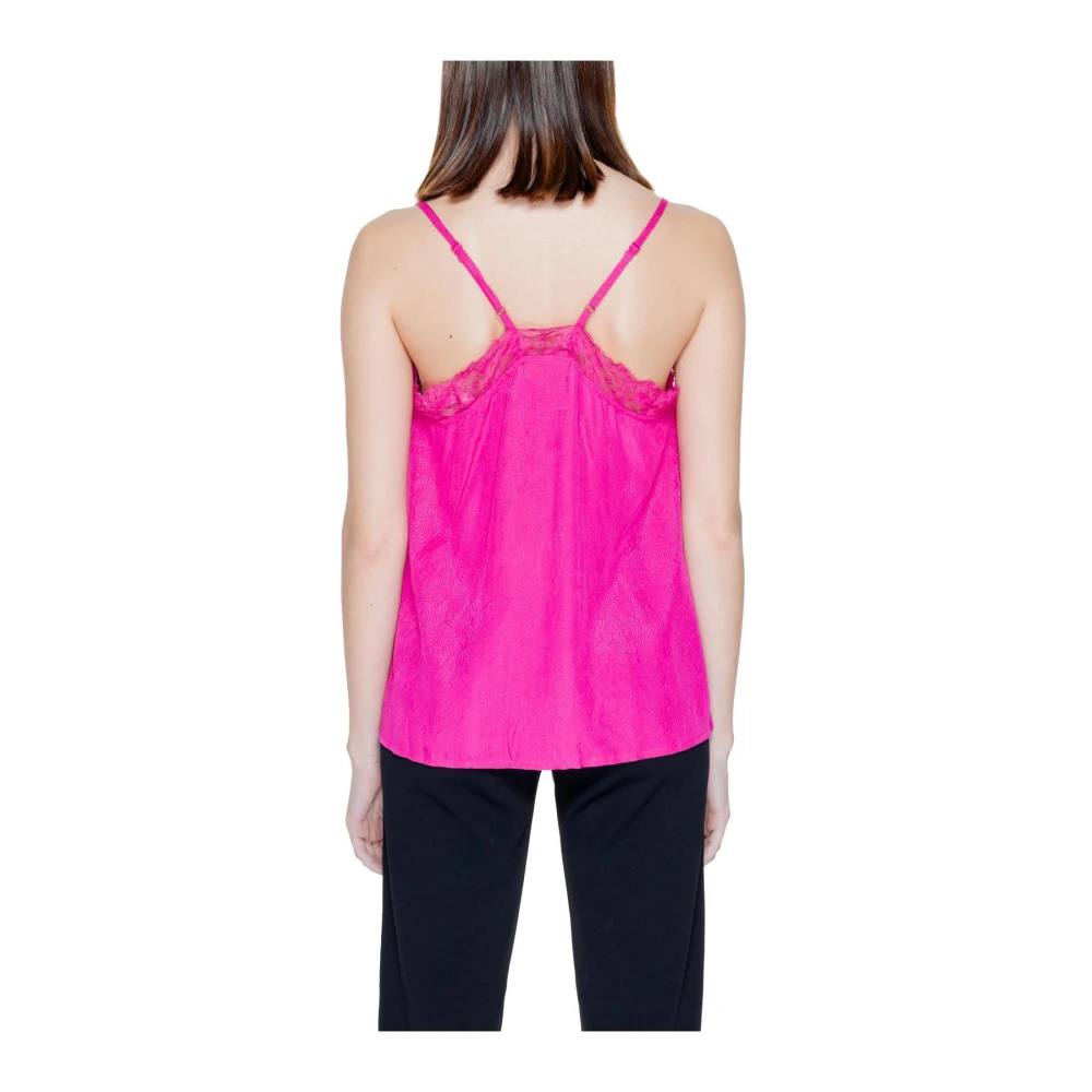 Vila Kant V-hals Cami Top Pink Dames