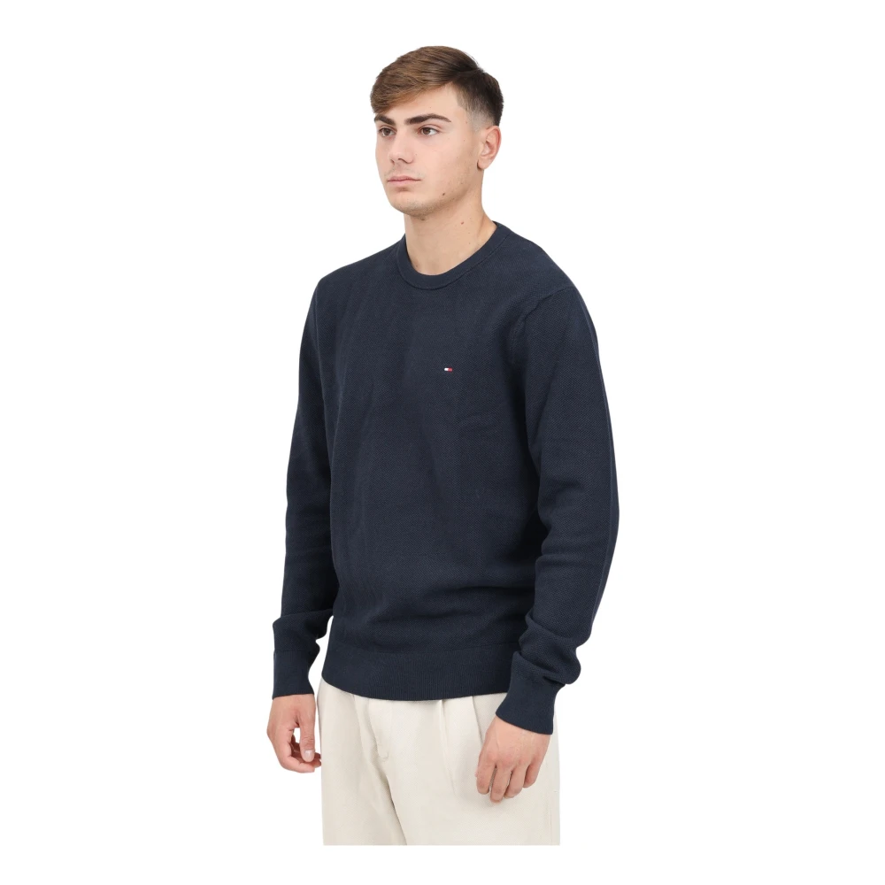 Tommy Hilfiger Blauwe Crew Neck Sweater Blue Heren