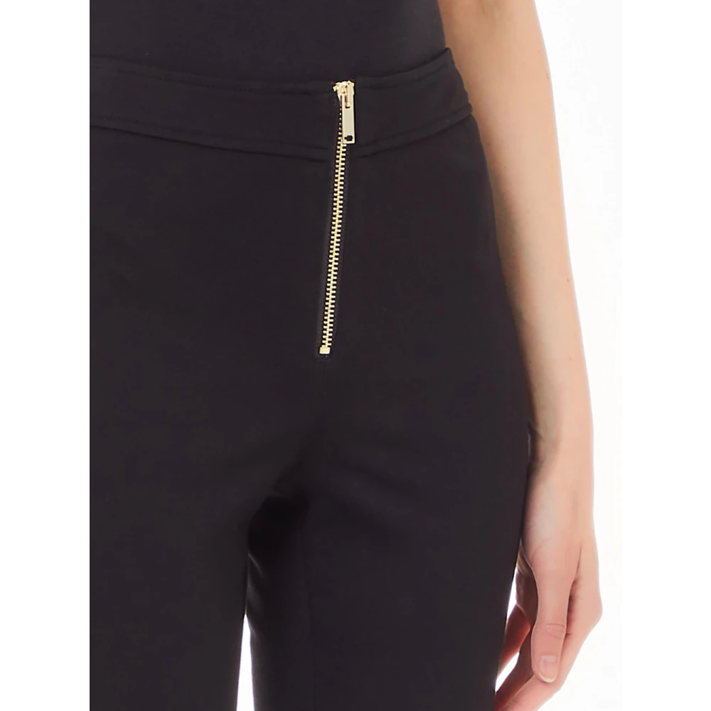 Liu Jo Zwarte Flare Broek Elegant Verfijnd Black Dames