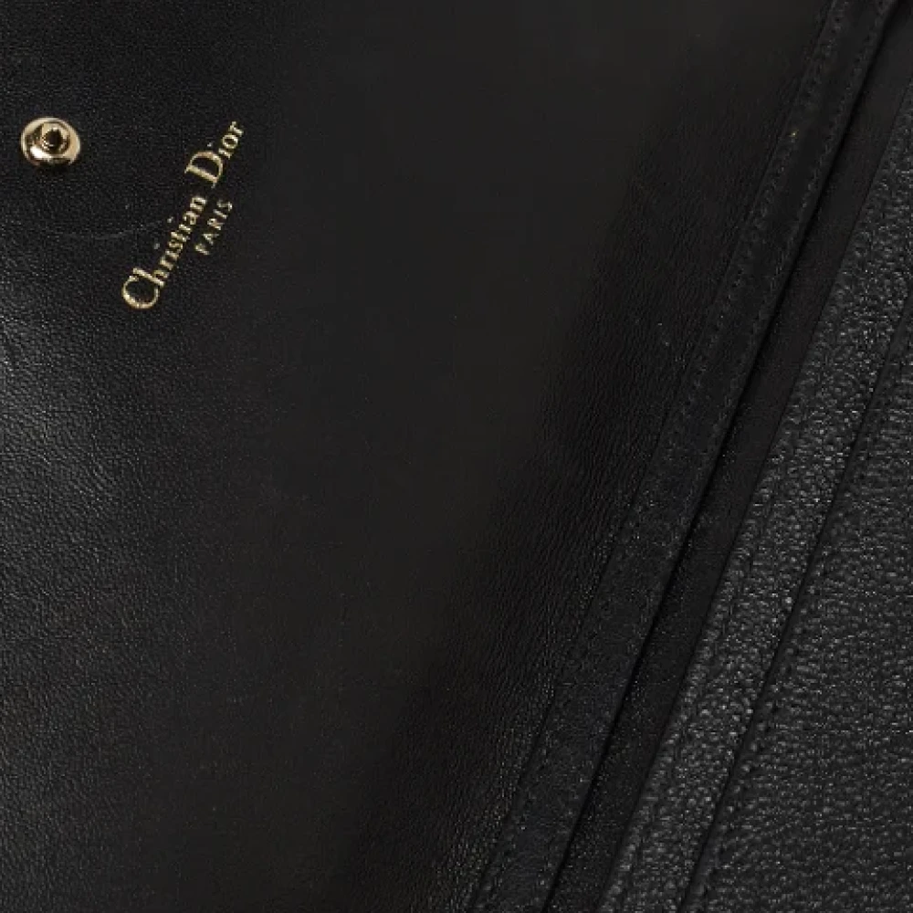 Dior Vintage Pre-owned Leather wallets Black Dames