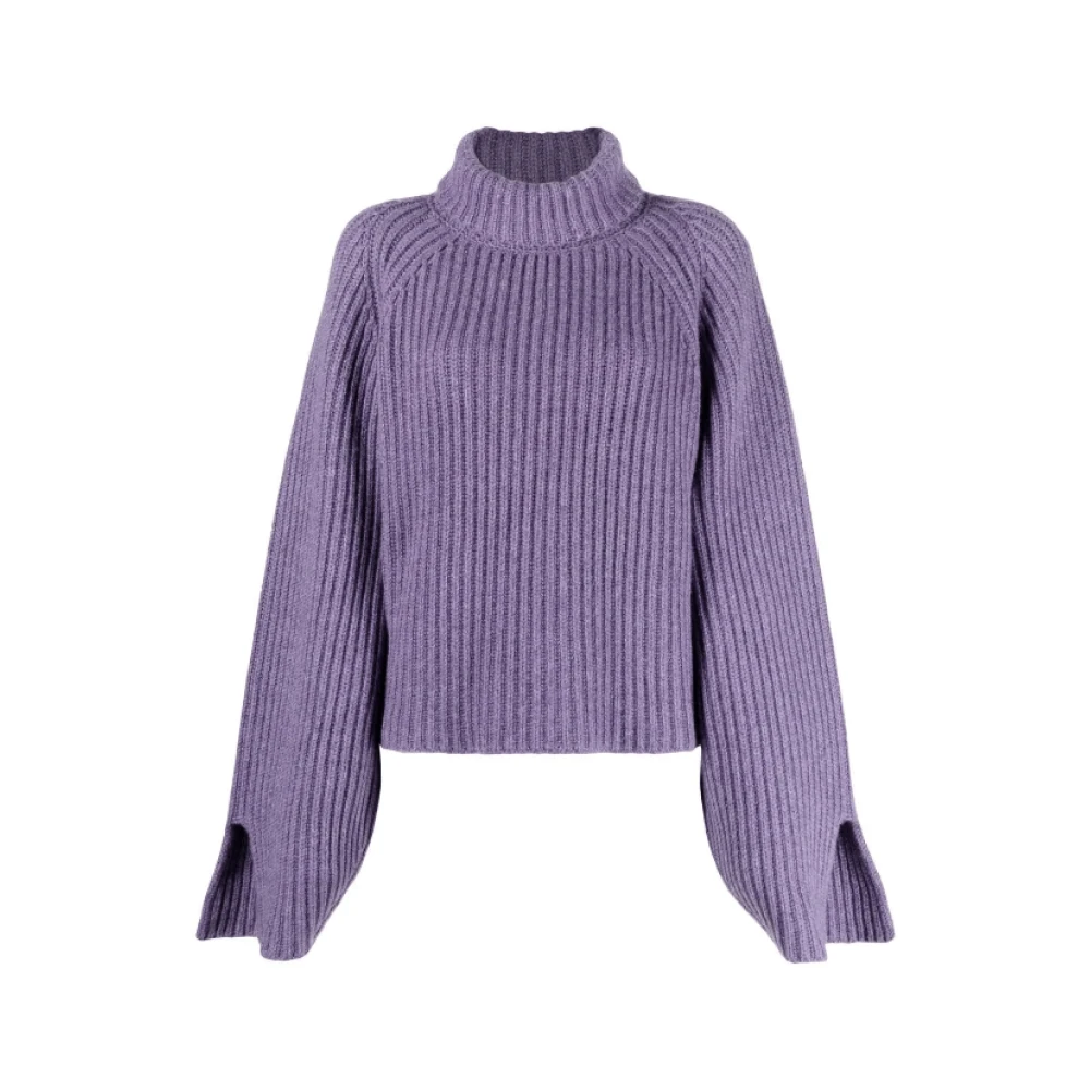 Khaite Amethyst Cashmere Roll-Neck Sweater Purple Dames