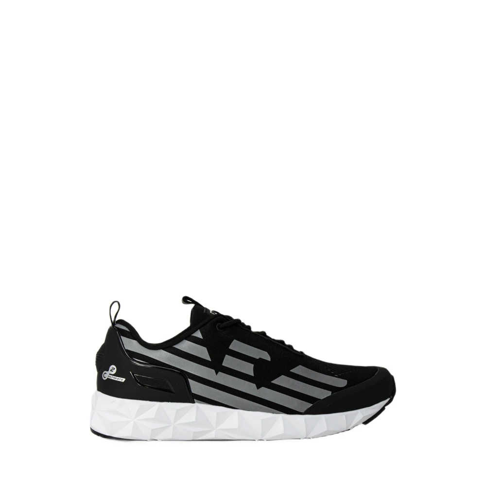 Emporio Armani Ea7 Men's Black Woven Sneaker Spring/Summer Collection Polyester