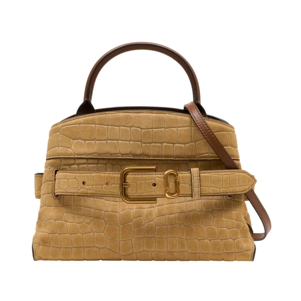 Marc Jacobs Women's Brown Handbags, One Size, Suede Croc Dakota Small Satchel