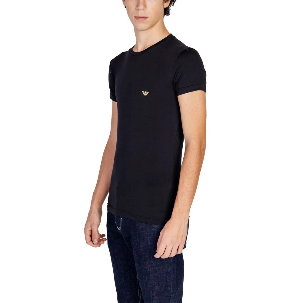 Emporio Armani Katoen Zwart T-shirt Heren Collectie Black Heren