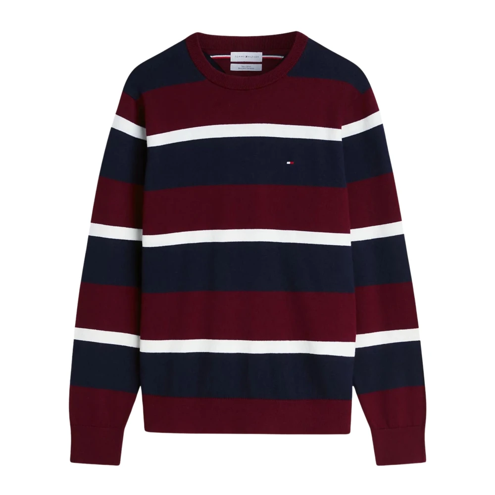 Tommy Hilfiger Pima Cotton Cashmere Jumper - Male - Round-Neck Knitwear - Multicolor - L - Knitwear