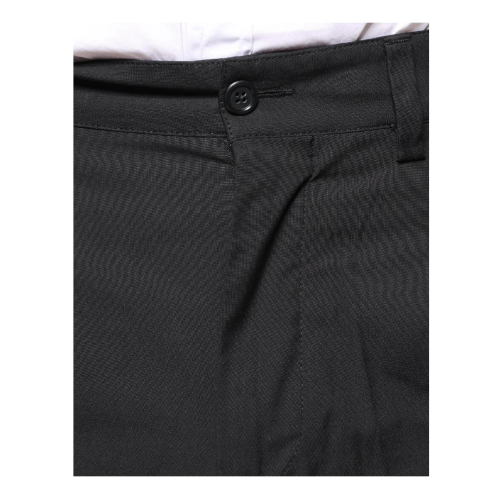 Dolce & Gabbana Zwarte pantalon met logodetails Black Heren