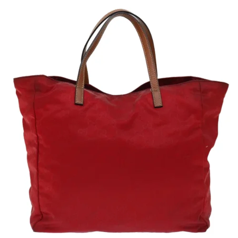Gucci Vintage Pre-owned Canvas totes Red Dames