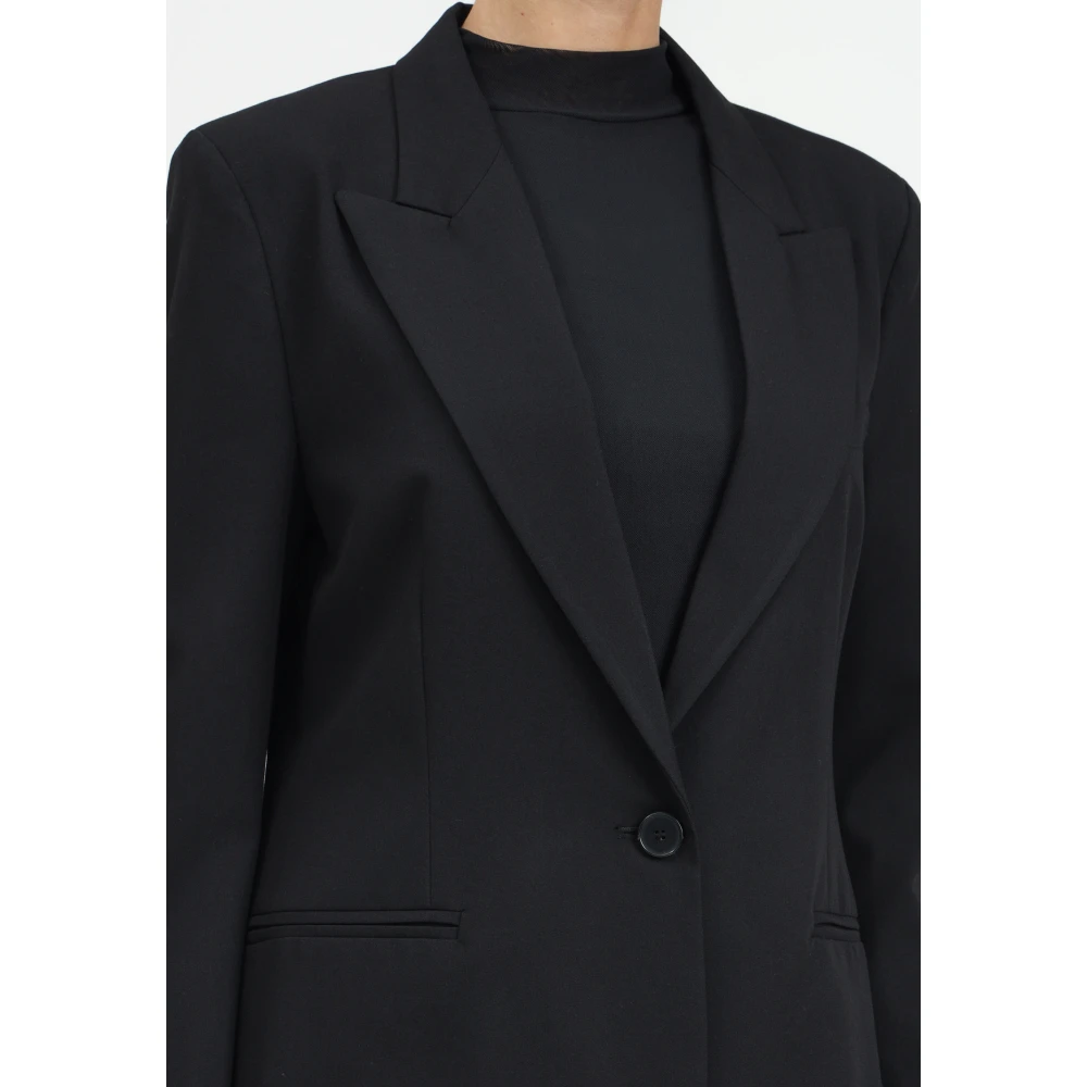 ViCOLO Zwarte single-breasted jas Black Dames