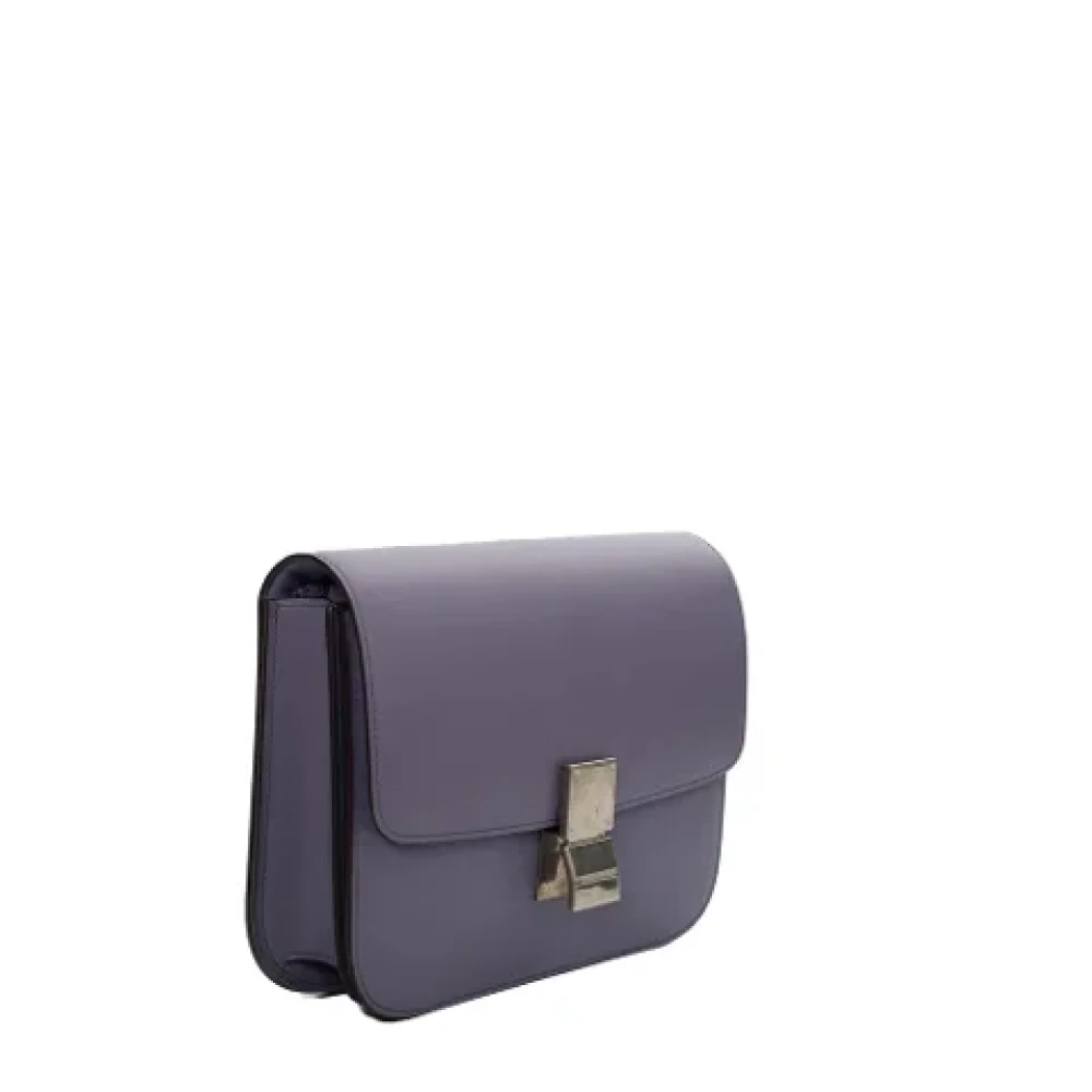 Celine Vintage Pre-owned Leather celine-bags Purple Dames