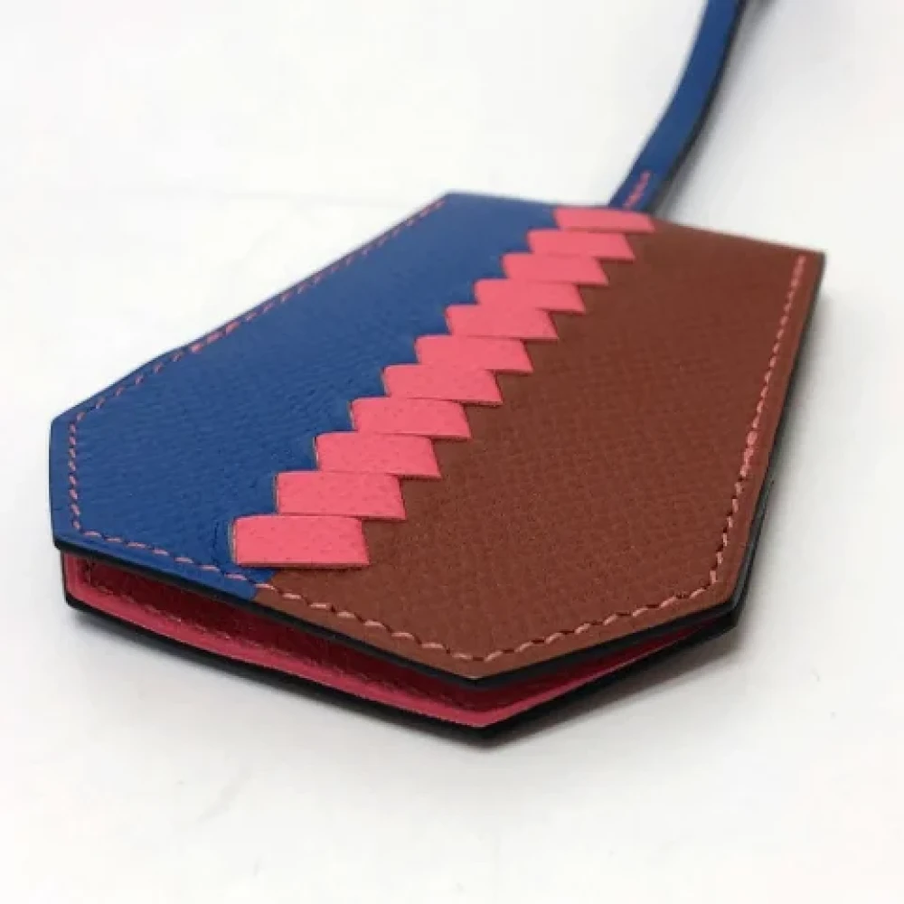 Hermès Vintage Pre-owned Leather key-holders Blue Dames