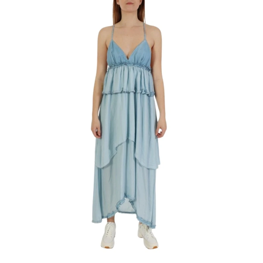 Pinko Maxi Jurk Dames Schoenen Blauw