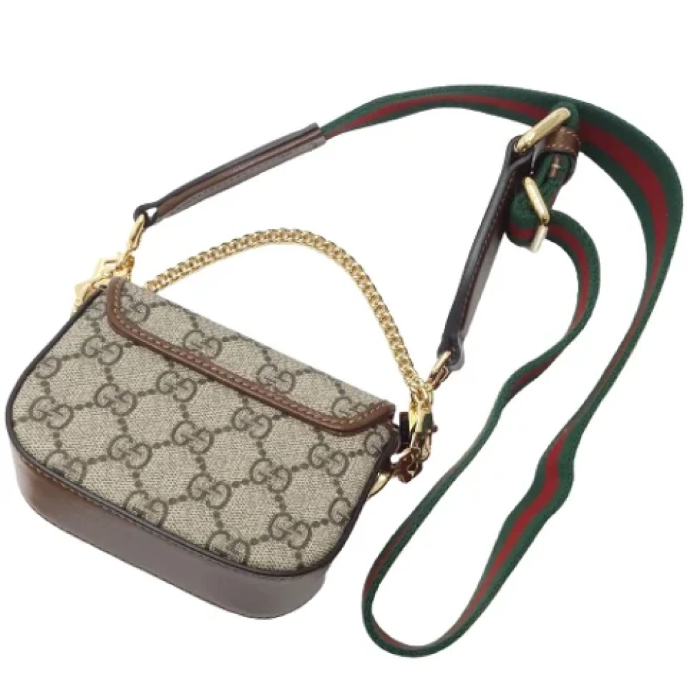 Gucci Vintage Pre-owned Canvas gucci-bags Beige Dames