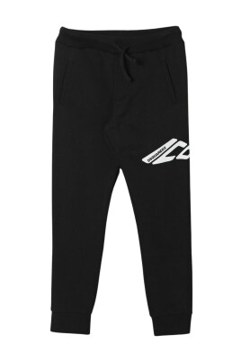 enfants-logo-pantalons-de-sport-elegants-noirs-tendance