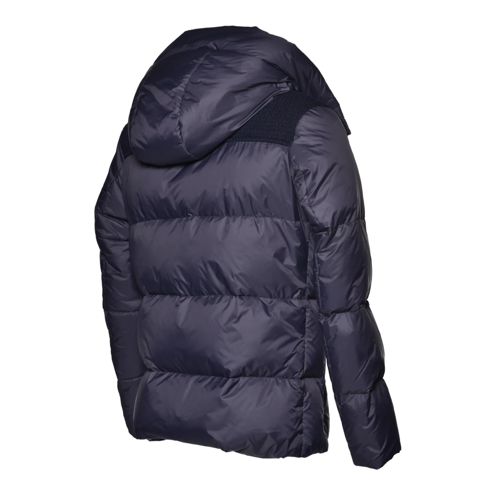 Baldinini Down jacket in blue nylon Blue Heren