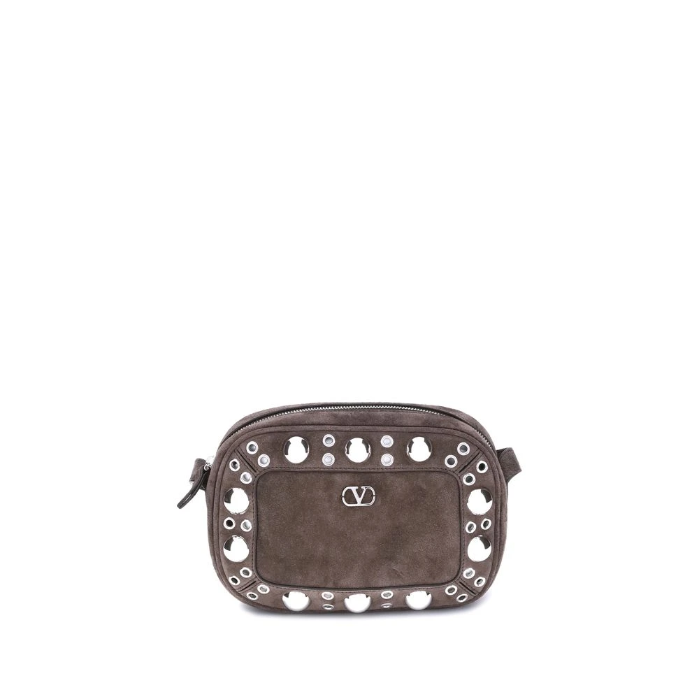 Valentino Garavani Men's Brown Nellcôte Suede Shoulder Bag