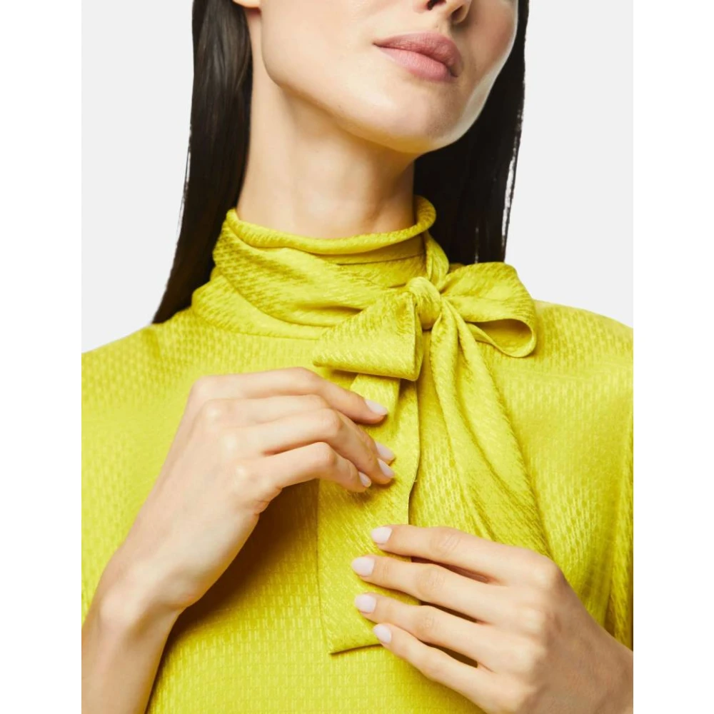 Carolina Herrera Zijden Jacquard Rechte Jurk met Strikontwerp Green Dames
