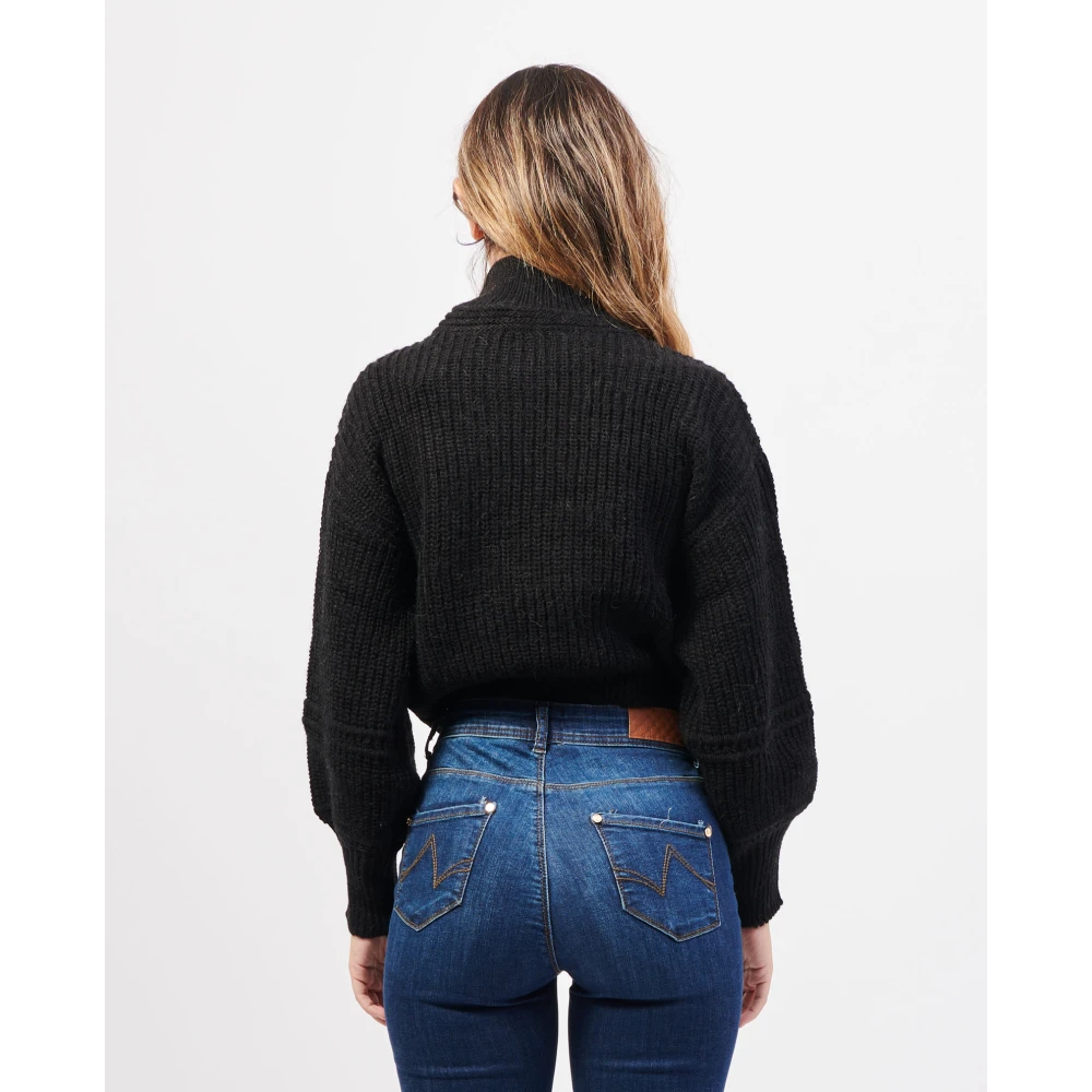 Gaudi Zwarte trui met hoge hals Black Dames
