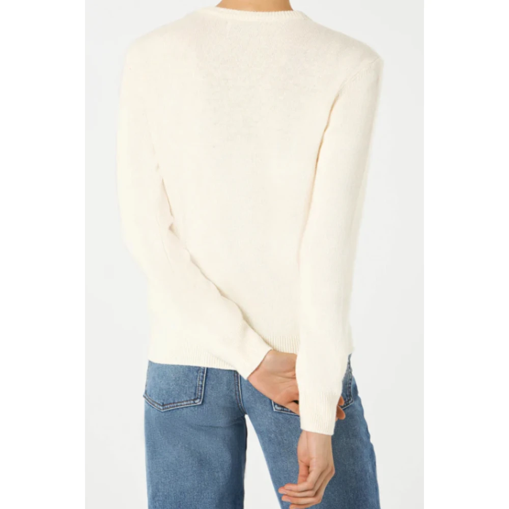 MC2 Saint Barth Stijlvolle Schrijftrui voor Winterseizoen Beige Dames