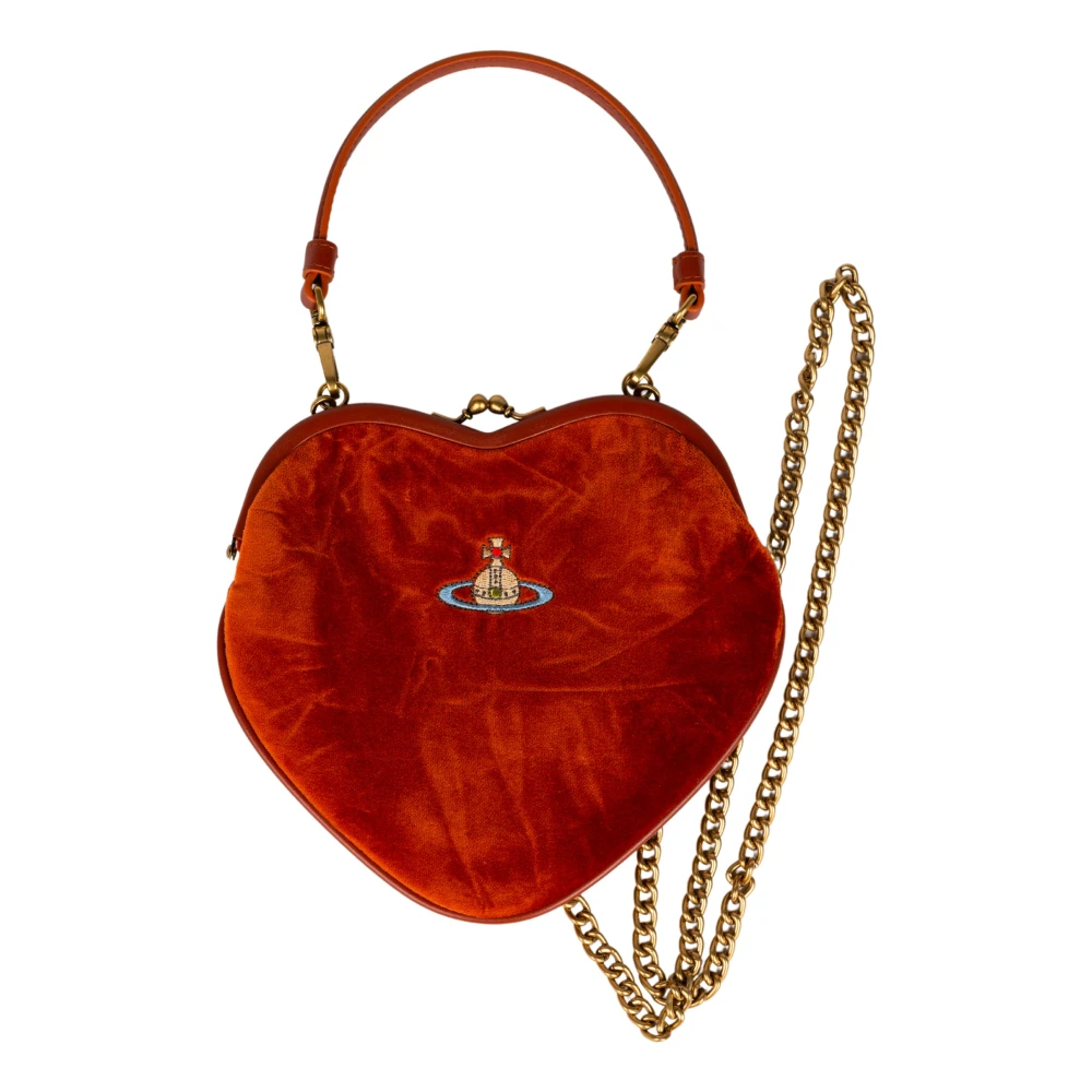 Vivienne Westwood Hartvormige Portemonnee in Burnt Orange Red Dames