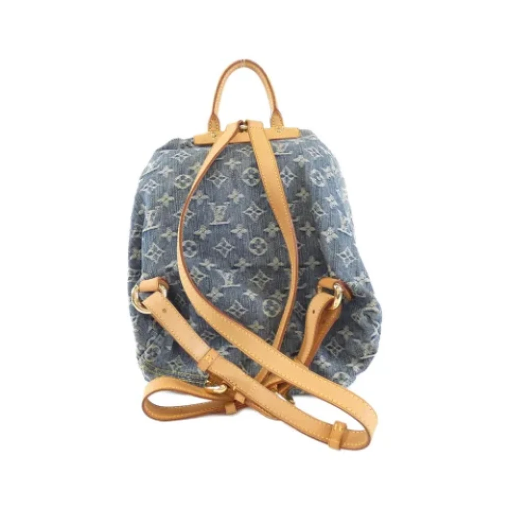 Louis Vuitton Vintage Pre-owned Denim backpacks Blue Dames