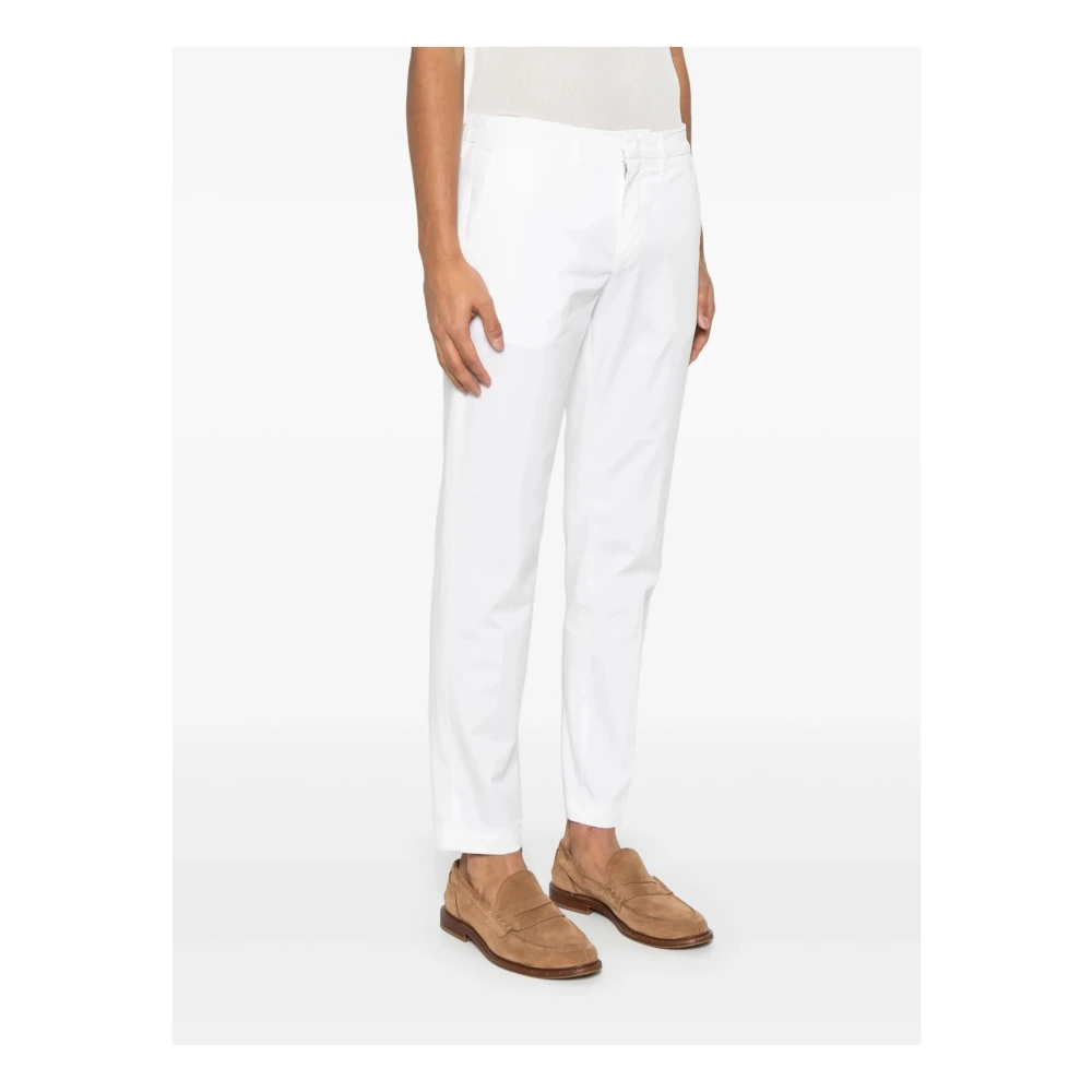 Fay Witte Katoenmix Broek White Heren