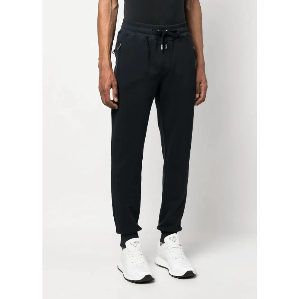 Dolce & Gabbana Navy Blauwe Trekkoord Trainingsbroek Blue Heren