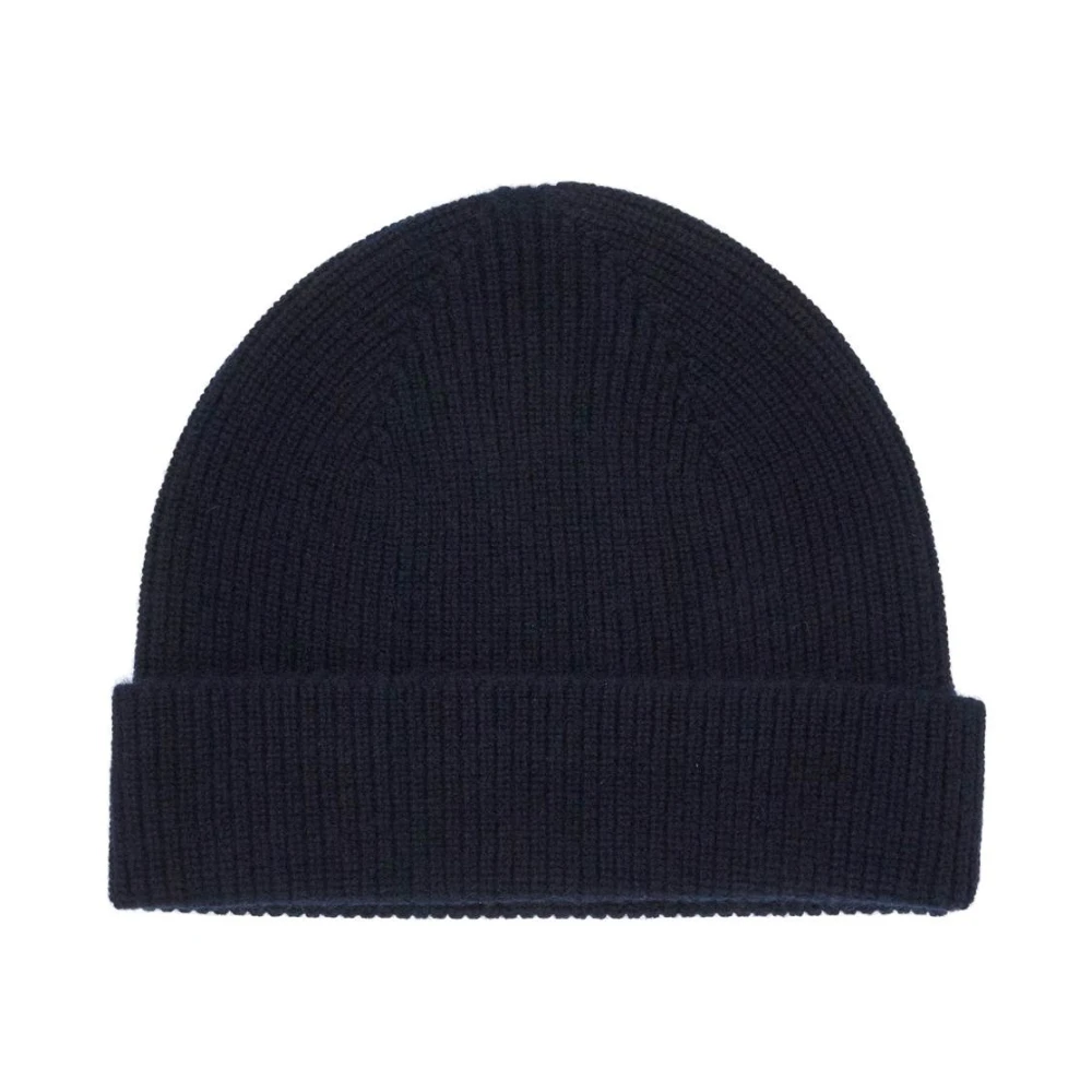 Ermenegildo Zegna Luxe Cashmere Beanie Hoed Blue Heren