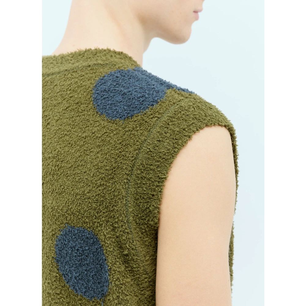 Brain Dead Polka Dot Gebreide Trui Vest Green Heren
