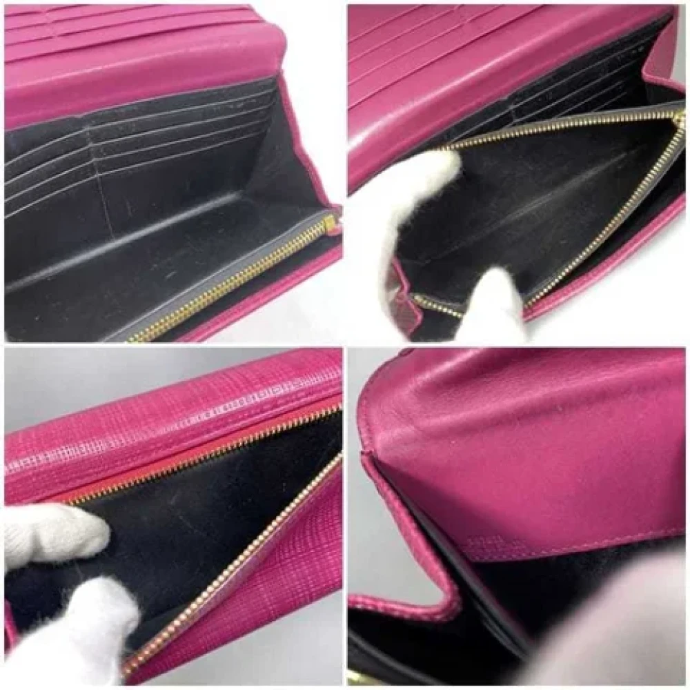 Loewe Pre-owned Leather wallets Pink Dames