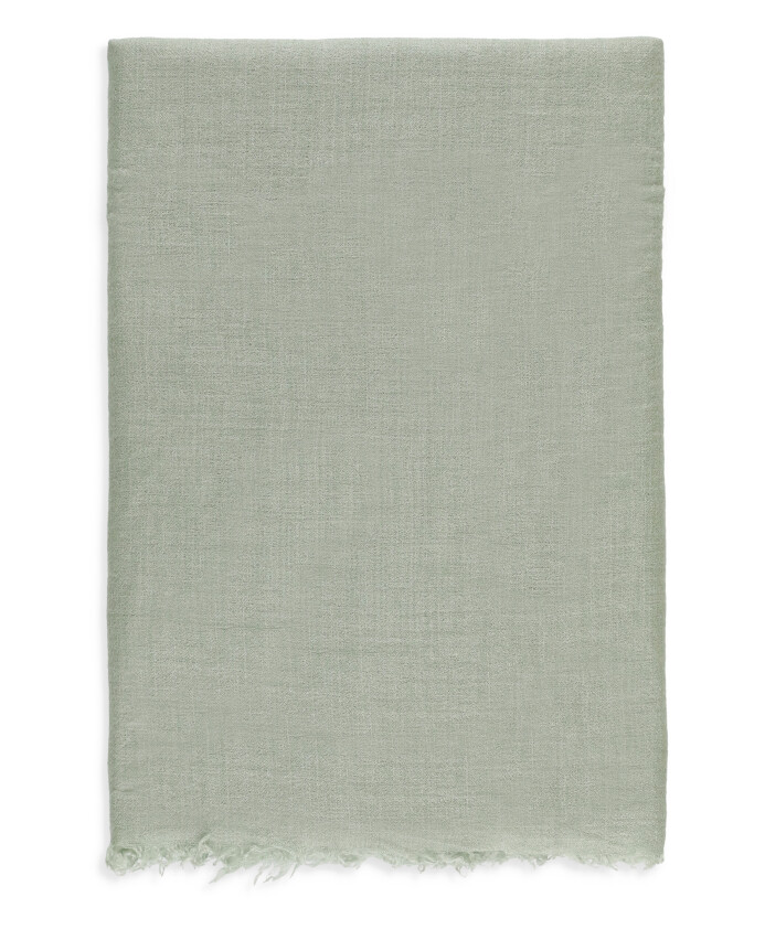 foulard-en-cachemire-et-soie-vert-avec-franges