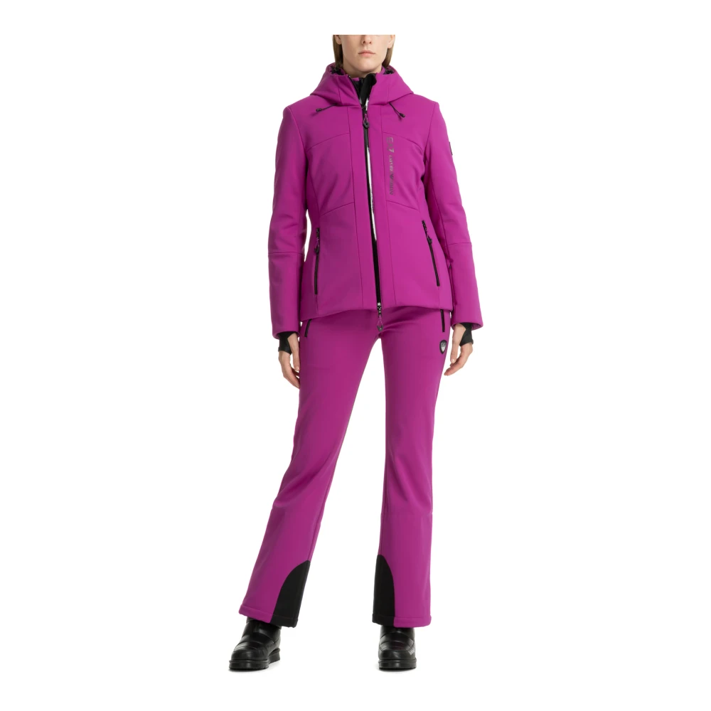 Emporio Armani EA7 7-Delig Ski Suit met Capuchon Purple Dames