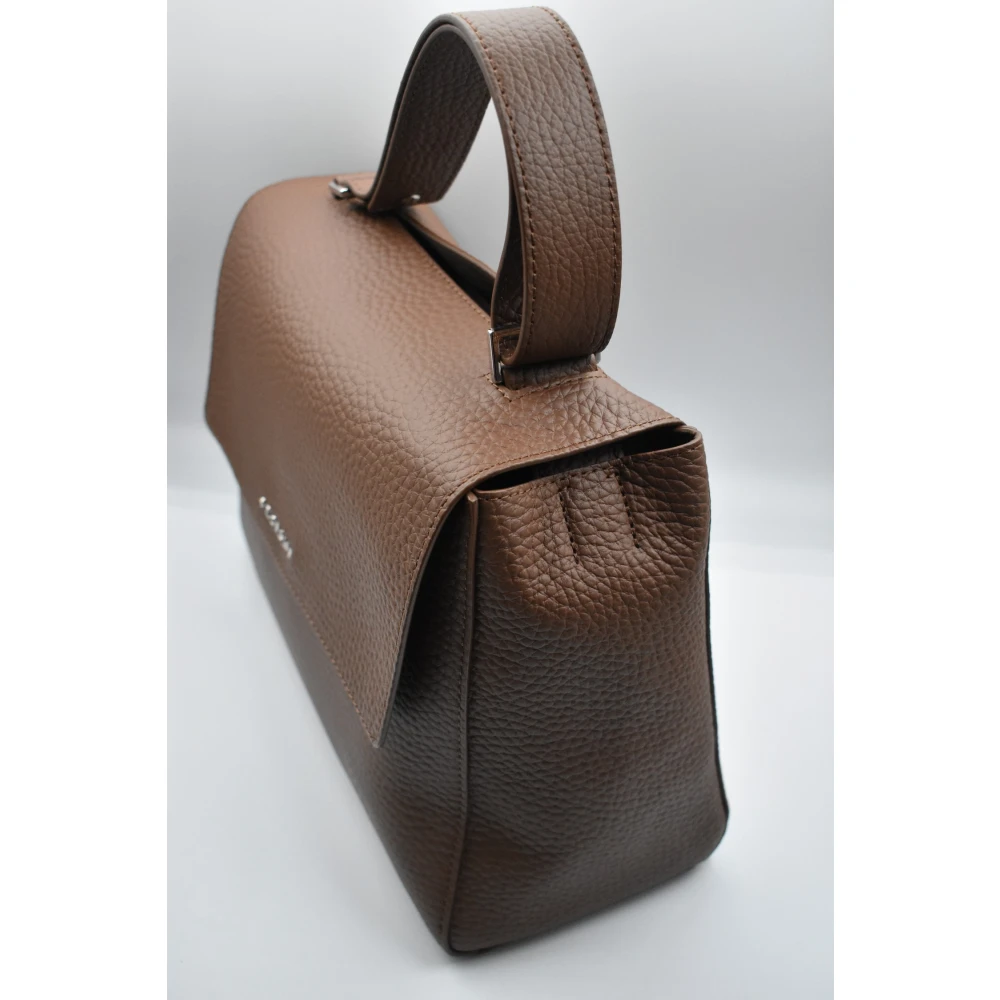 Orciani Elegante Handtas Kastanje Beige Dames