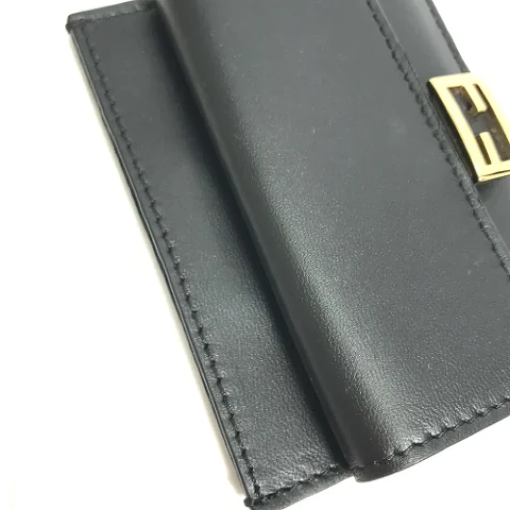 Fendi Vintage Pre-owned Leather wallets Black Dames