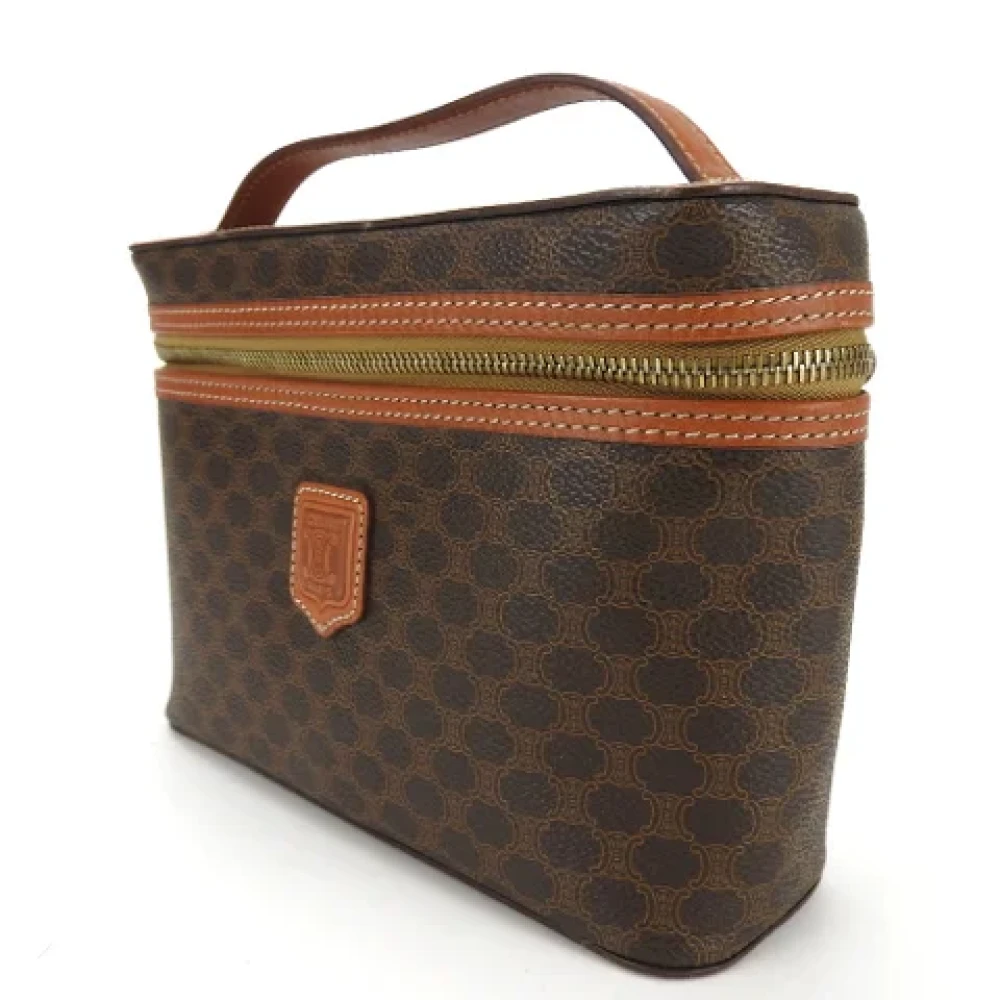 Celine Vintage Pre-owned Canvas handbags Brown Dames