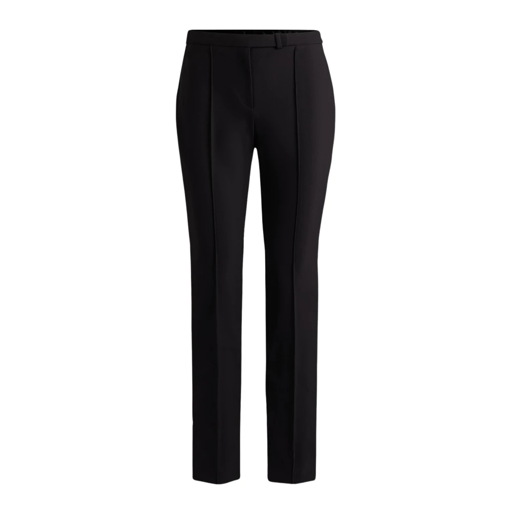 Hugo Boss Hoge Taille Zwarte Tizena Skinny Broek Black Dames