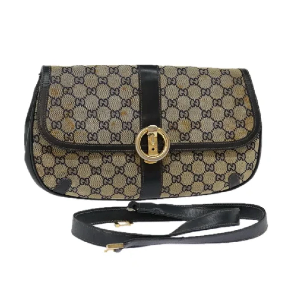 Gucci Vintage Pre-owned Canvas gucci-bags Beige Dames